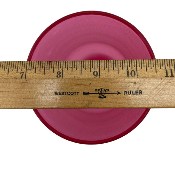 Lot of 7 VTG Plastic Cranberry Wine Cocktail Glasses Textured Beverageware Set - Picture 4 of 6